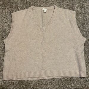 H&M Light Beige Knit Sweater Vest